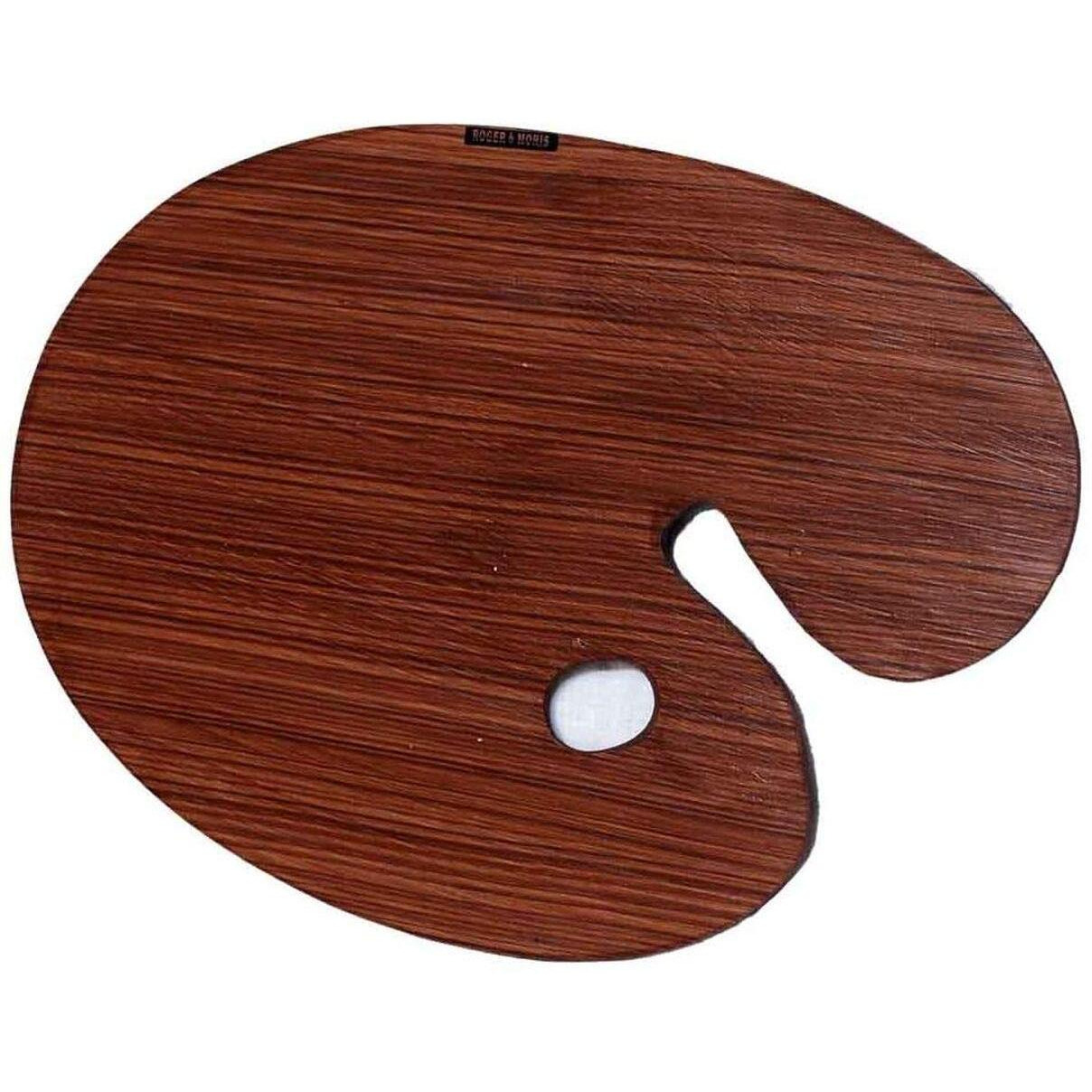 Roger & Moris Artist Wooden Palette With Thumb Hole For Drawing, Painting And Coloring (Size  8 X 12 Inches) Pack Of 2