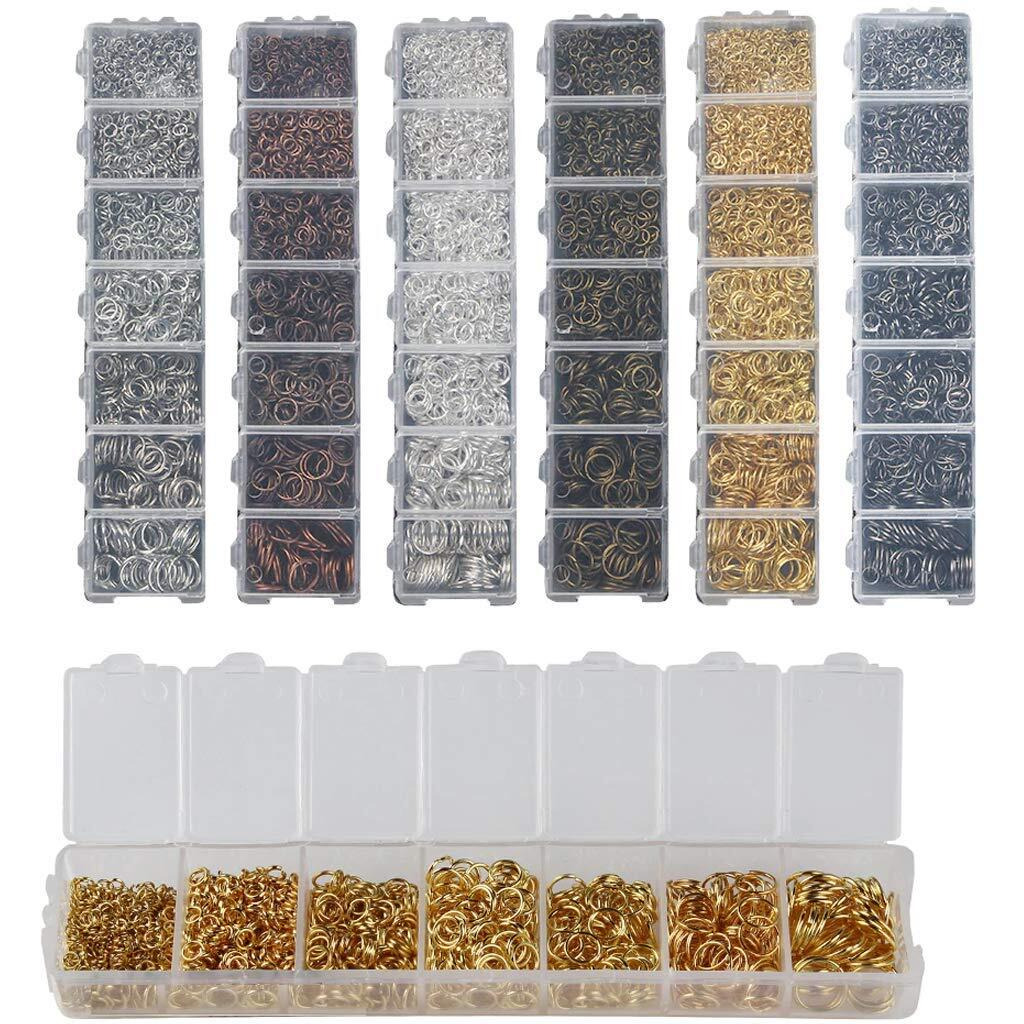 Diy Crafts Pack Of 1 Box, Silver, 1450Pcs/Lot 3 4 5 6 7 8 10Mm Gold Silver Color Open Jump Rings Split Rings Link Loop For Diy Jewelry Ma(Pack Of 1 Box, Silver)