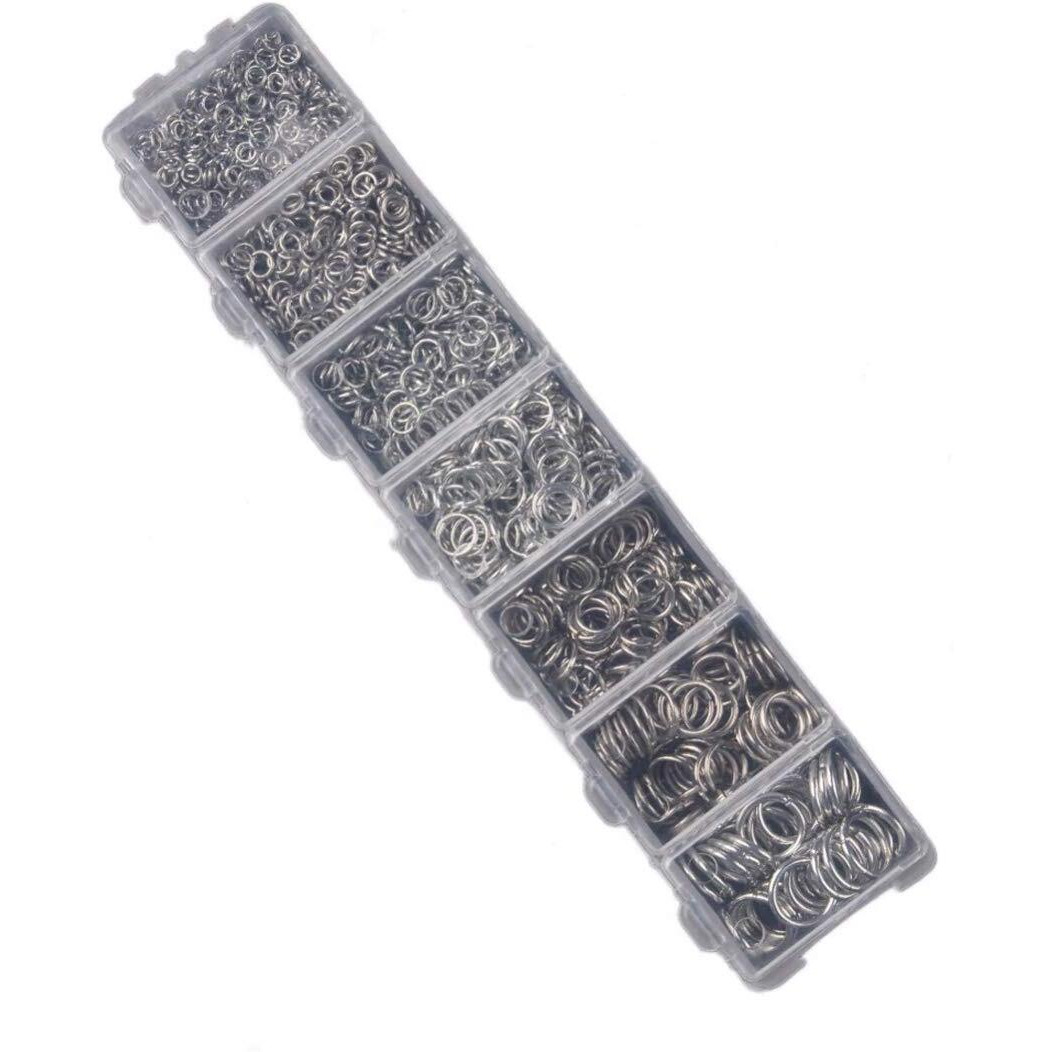 Diy Crafts Pack Of 1 Box, Silver, 1450Pcs/Lot 3 4 5 6 7 8 10Mm Gold Silver Color Open Jump Rings Split Rings Link Loop For Diy Jewelry Ma(Pack Of 1 Box, Silver)