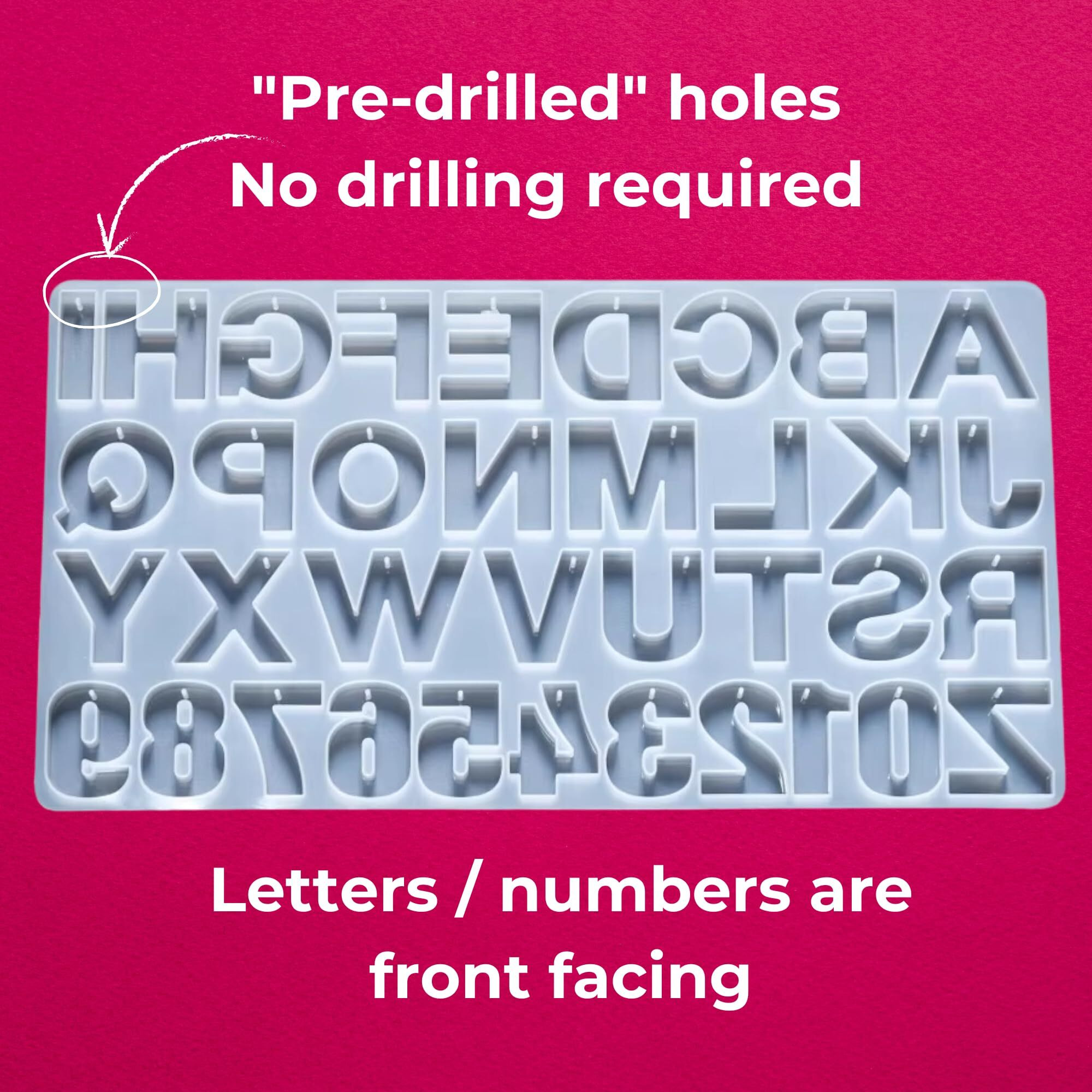 Oytra Resin Art Mould For Alphabet Keychain Making Materials Diy 3D Craft Casting Silicone Mold For Epoxy Kit For Beginners Set Letters & Number