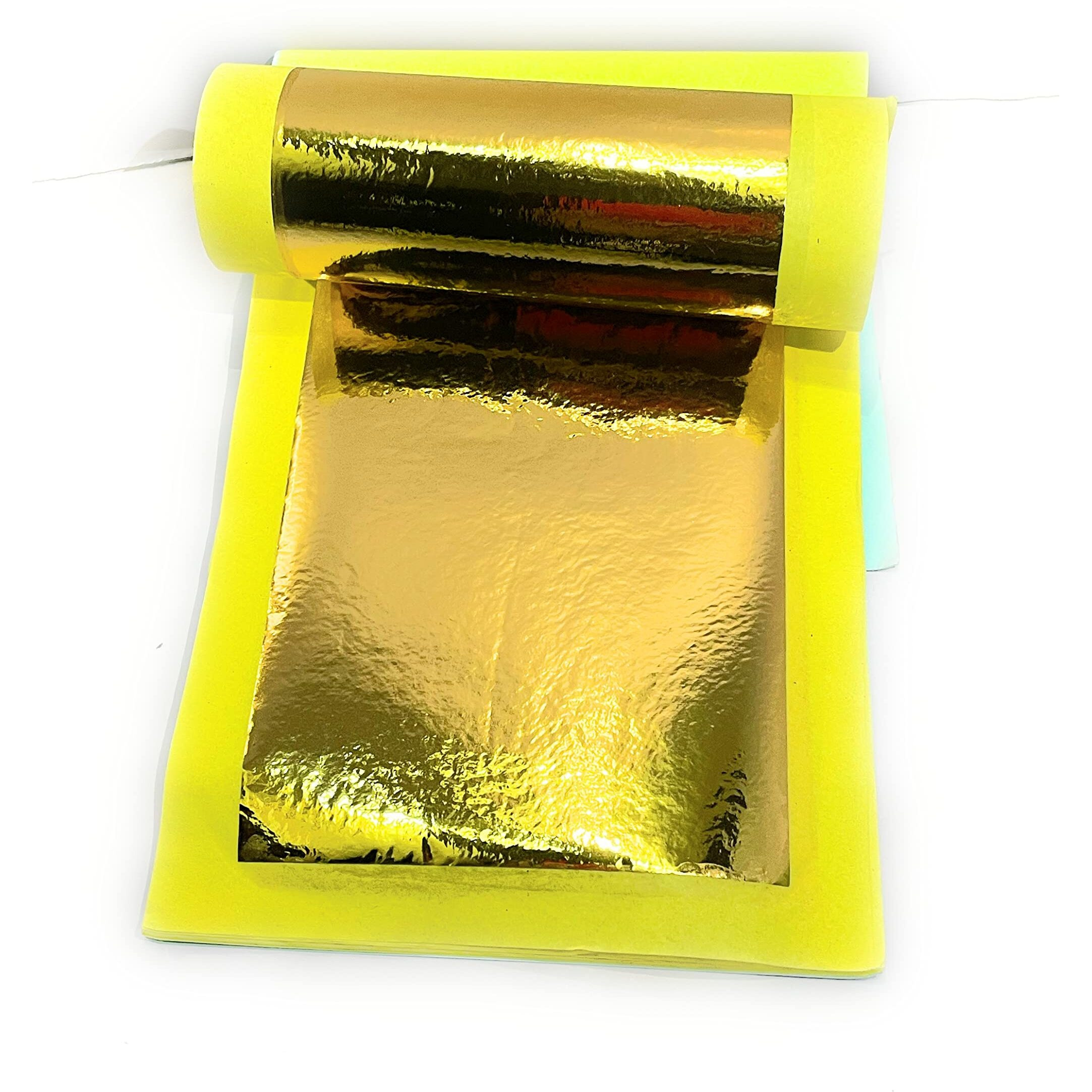 Tanjore Painting Gold Foils 6X4 Inches Big Size Booklet 25 Gold Leaf Foils Sheets For Thanjavur Painting Tanjore Painting Kundan Works Mysore Painting Arts Crafts Decoration Calligraphy Mandir Frames