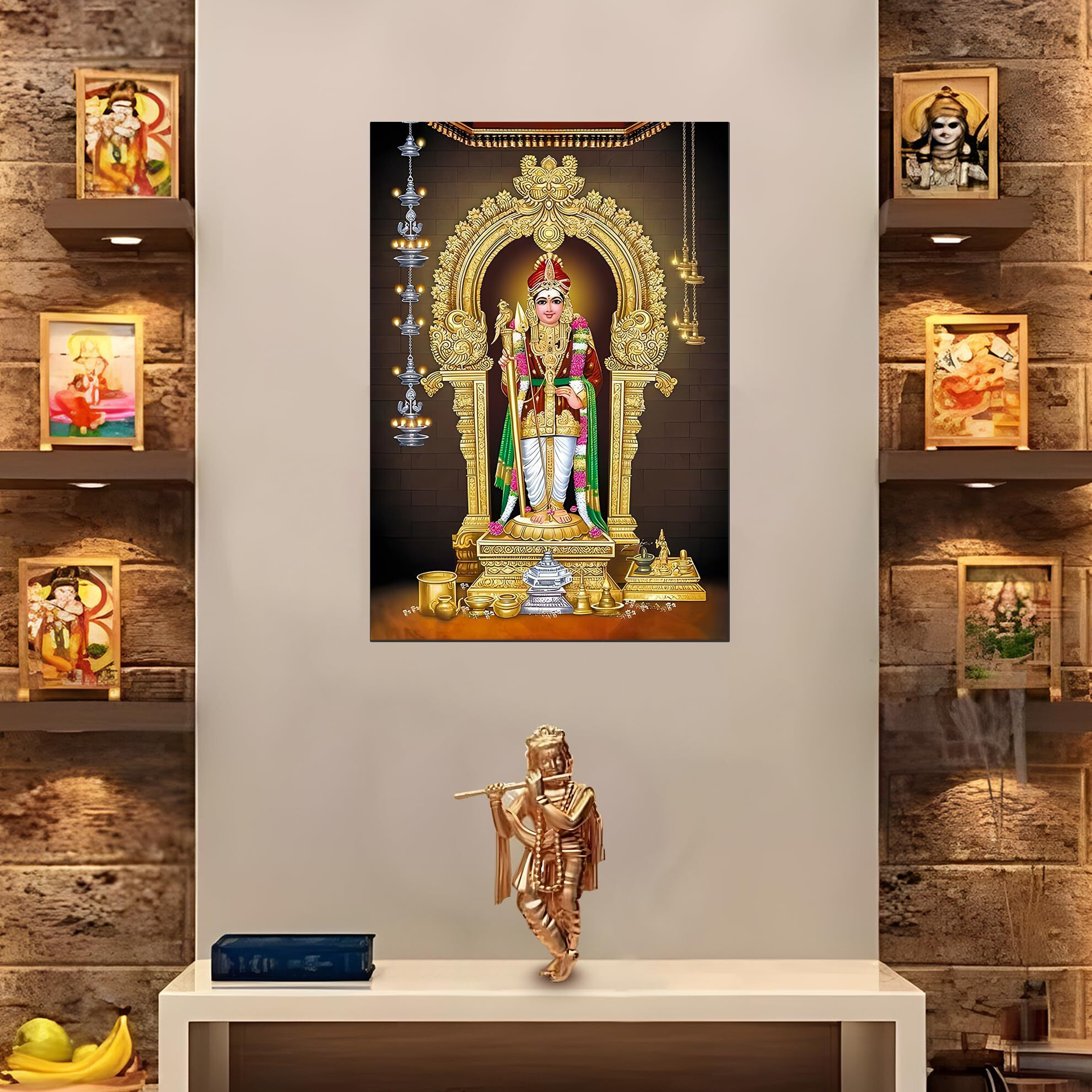 Lord Murugan Poster | Lord Murugan Stickers For Wall | Bala Murugan Poster | Lord Murugan Wall Stickers | Lord Murugan Posters For Pooja Room, Office Decorations
