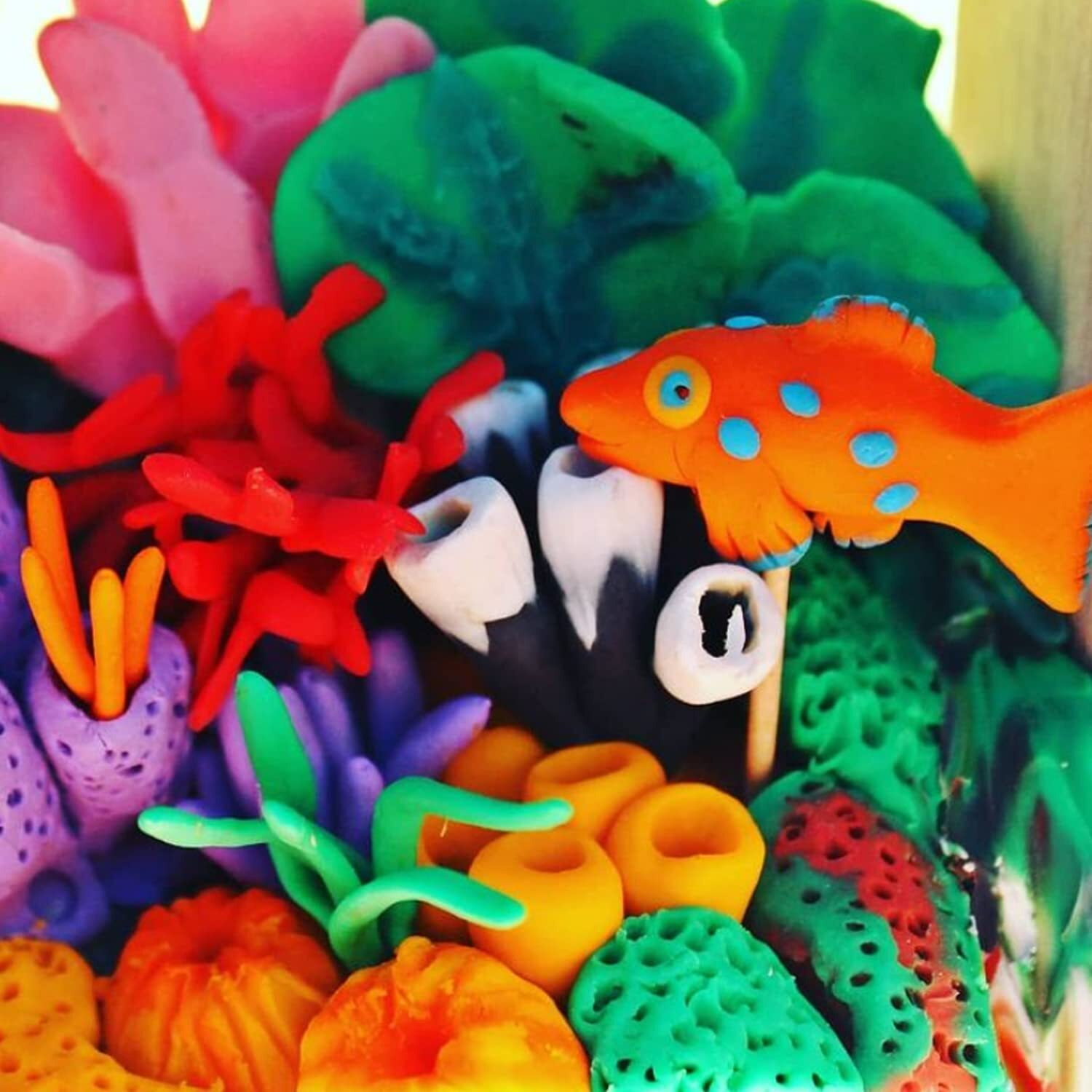 Jovi Plastilina Modelling Clay - 6 Neon & 6 Basic Colours Non-Drying Clay Of 15 Grams Each Art & Craft Fine Motor Skills Moulding Project Work With Dough