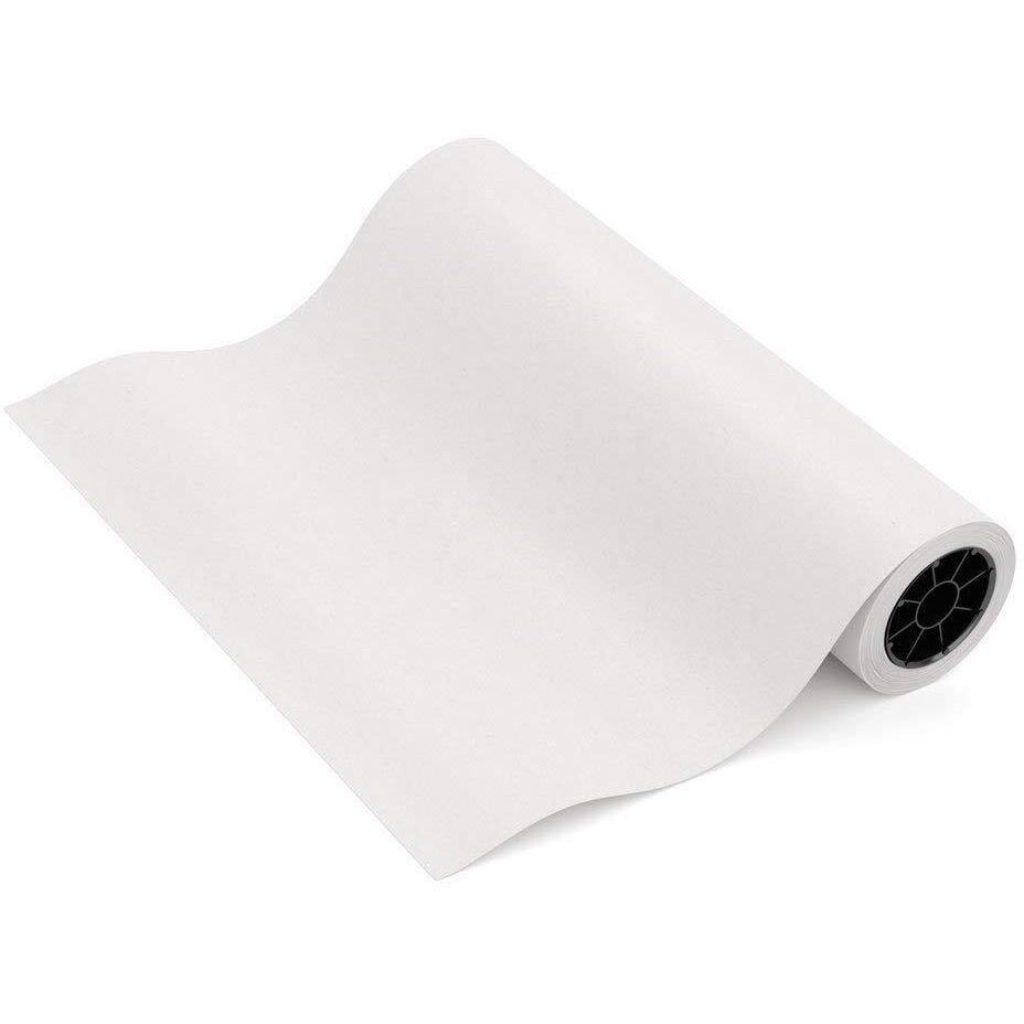 K K Industrial White Kraft Paper Roll, 24 X 500 Inches, 70 Gsm, 1 Roll - Perfect For Painting, Drawing, Wrapping