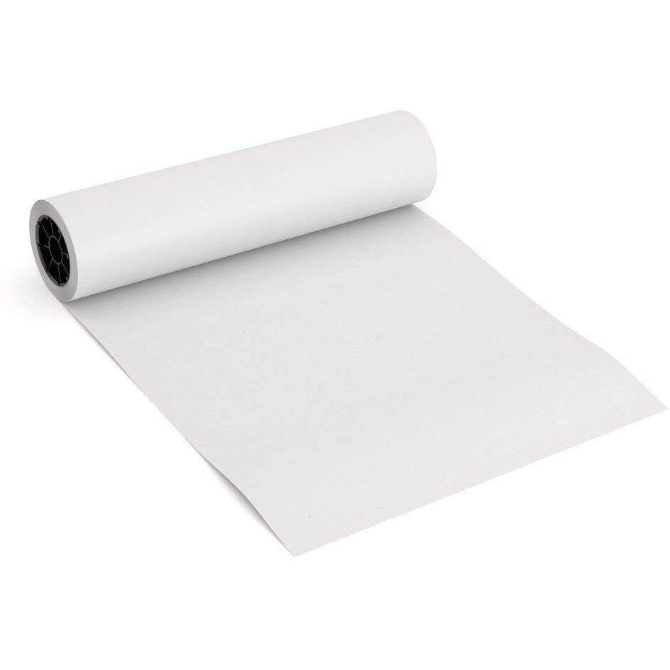 K K Industrial White Kraft Paper Roll, 24 X 500 Inches, 70 Gsm, 1 Roll - Perfect For Painting, Drawing, Wrapping