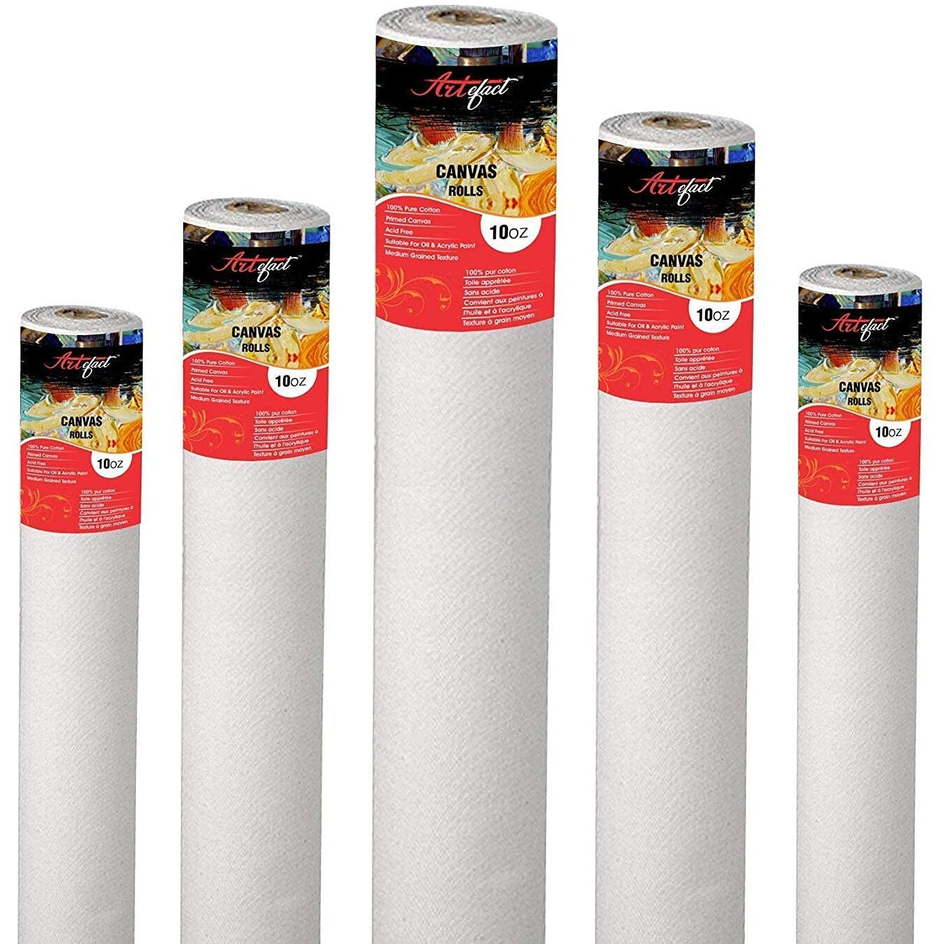Artifact Cotton Primed Painting Canvas Roll 10 Oz (36" X 5 Meter)