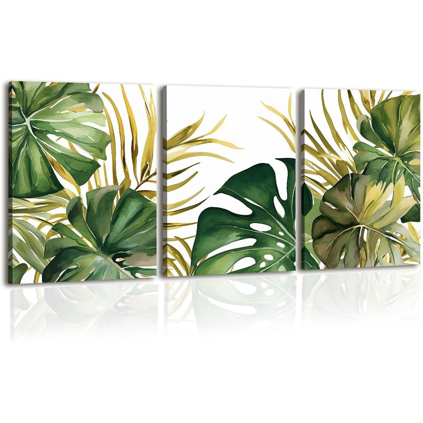 Paper Plane Design Canvas Framed Painting Wall Art For Living Room, Bedroom. Wall Decoration Modern Aesthetic Wall Painting. Wall Decor. Set Of 3 Panel 12 Inch X 16 Inch Each Panel. (Floral)