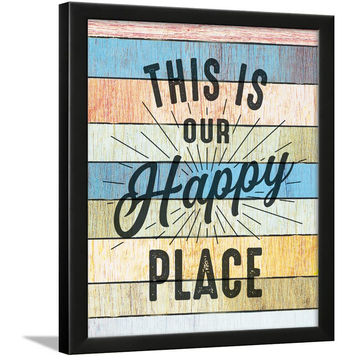 Chaka Chaundh - This Is Our Happy Place Wall Framed Poster - Home, Living Room Wall Decor Item - Family Wall Decor Item - (13.6 X 10.6 Inches)