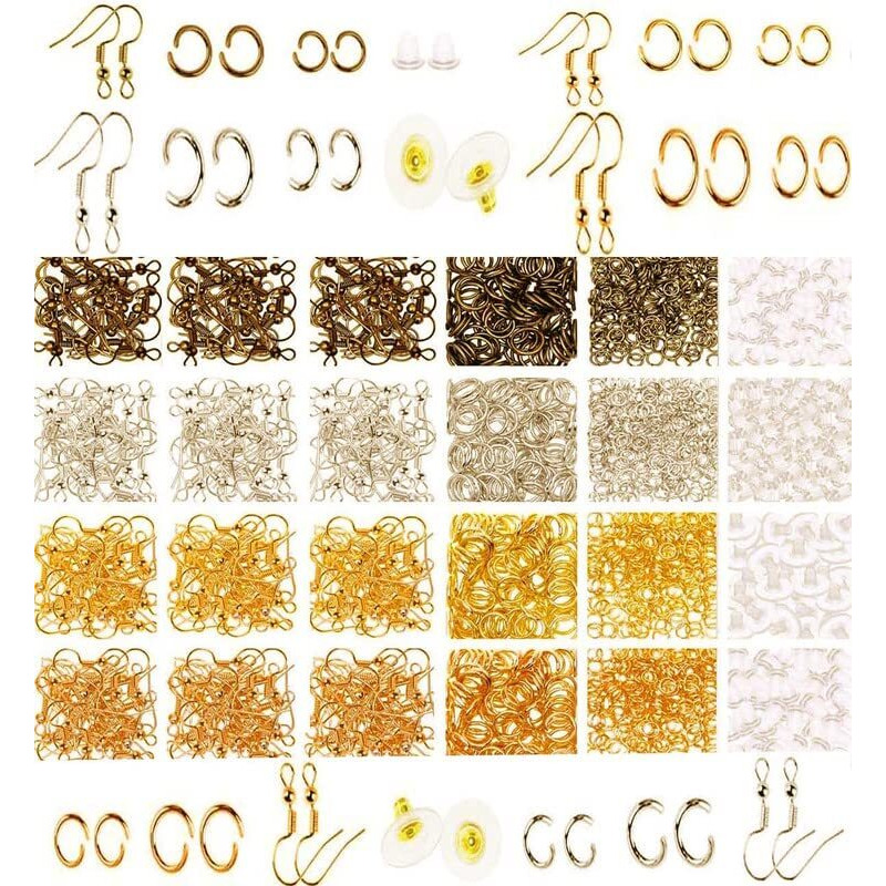 Diy Crafts 100 Grm, Nickel Silver, Earring Jewelry Making Earring Hooks Making Supplies Kit Earring Hooks Open Jump Rings Earring Backs For Jewelry Making Repair (100 Grm, Nickel Silver)