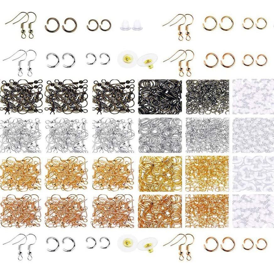 Diy Crafts 100 Grm, Nickel Silver, Earring Jewelry Making Earring Hooks Making Supplies Kit Earring Hooks Open Jump Rings Earring Backs For Jewelry Making Repair (100 Grm, Nickel Silver)