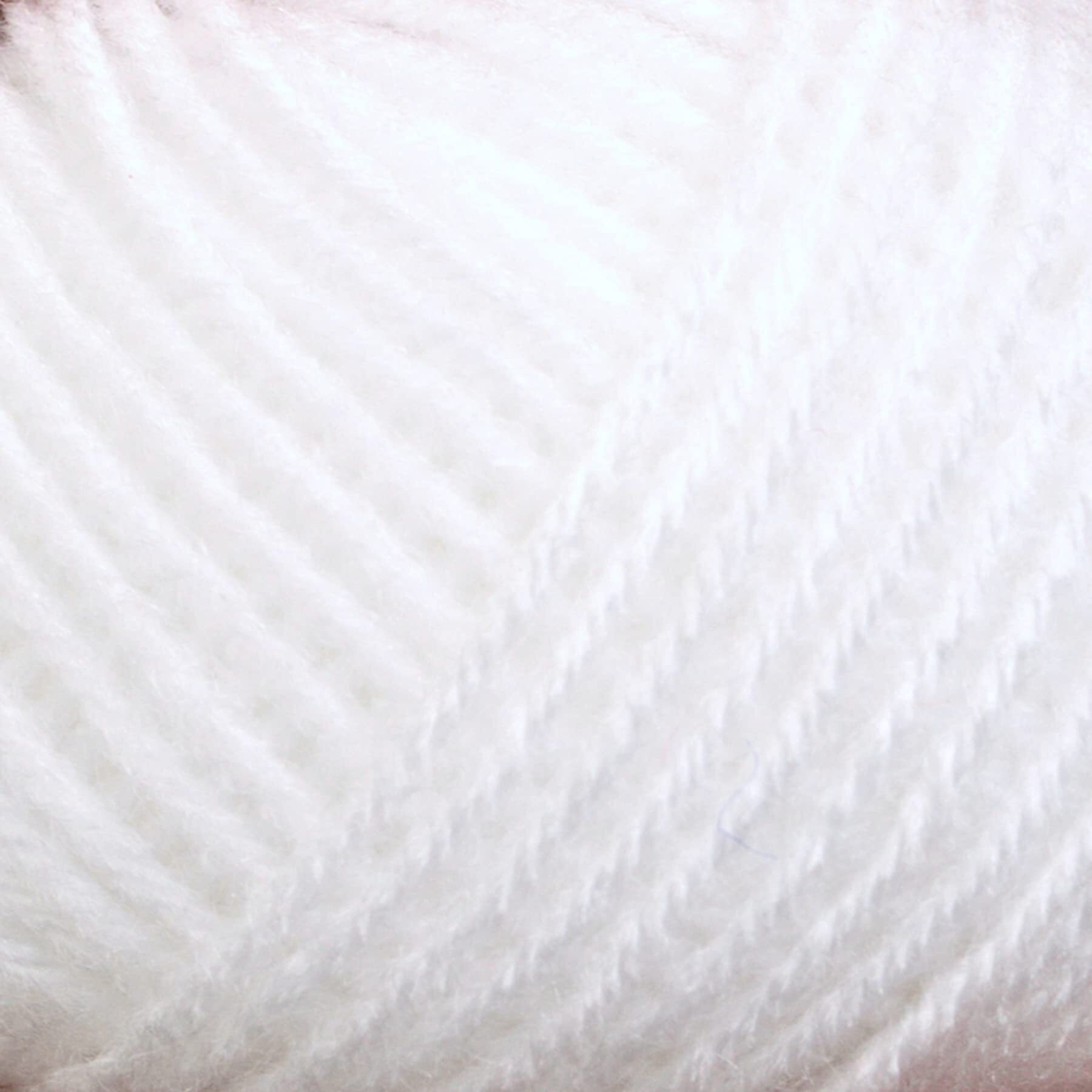 Vardhman Baby Soft Wool Hand Knitting Fingering Crochet Hook Yarn Thread Dyed (White) - Pack Of 6