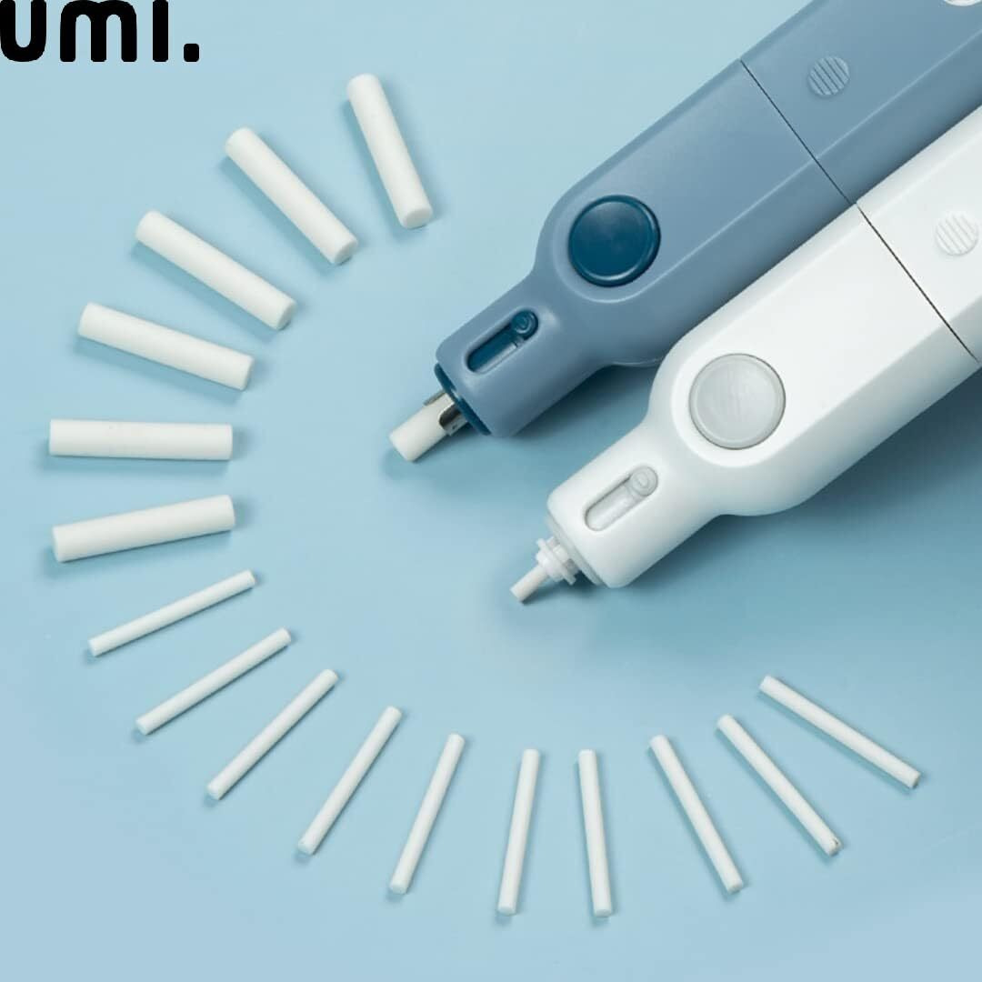 Amazon Brand - Umi Electric Eraser Set Multicolor Battery Operated/Rechargeable Creative Detailer Tool With 14 Refills, For Pencil Sketching/Drafting/Drawing