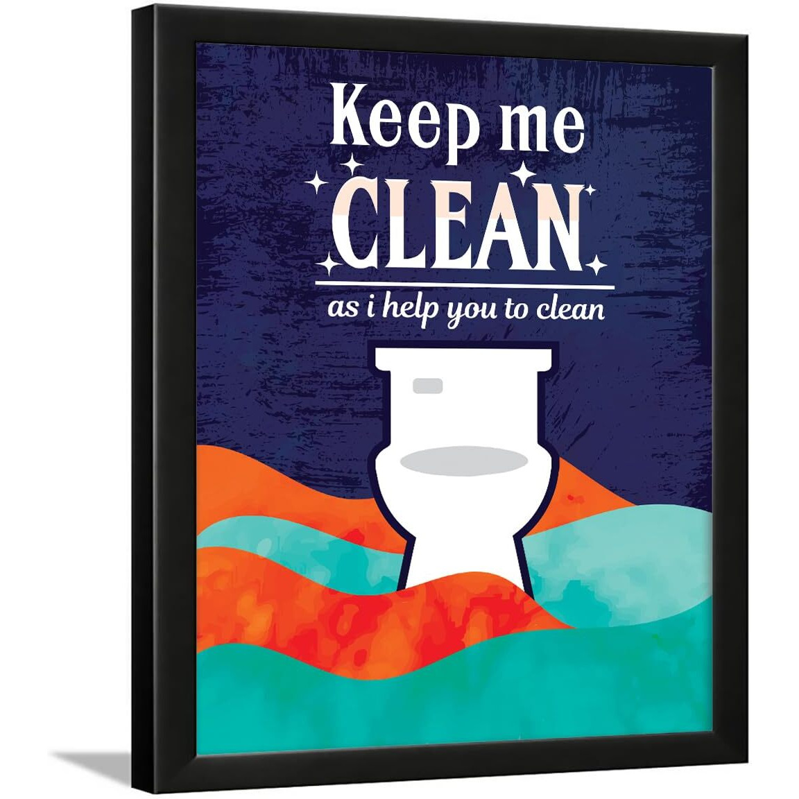 Chaka Chaundh - Bathroom Quotes Posters With Frame - Bathroom Quotes Framed Posters - Bathroom Etiquette Poster  Washroom Quotes Frames - Toilet Quotes Wall Hanging - (14 X 11 Inches) (Floral)
