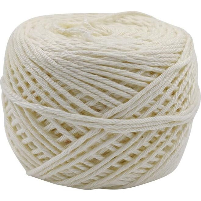 Prapti Handicrafts 8 Ply Cotton Yarn Baby Soft Materials For Knitting,Crochet,Macrame,Diy Craft 100 Gm Ball, Cream
