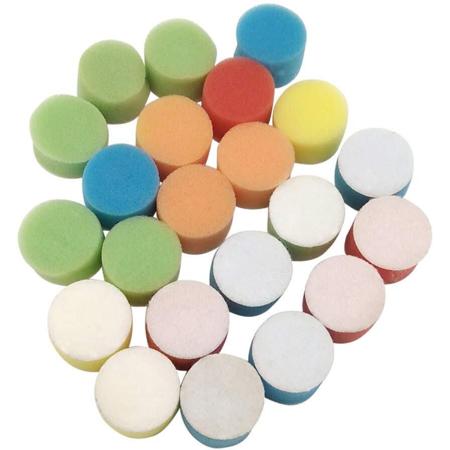 Diy Crafts 5 Pcs Cricle Sponges For Painting, Crafts, Pottery, Cleaning Kitchen Accessories Dno98 (Pack Of 20 Pcs, Multi)