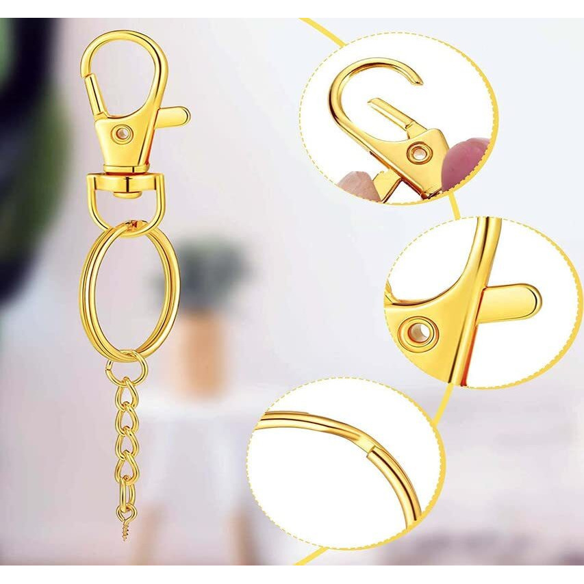 Diy Crafts 20X Pcs, Antqiue Bronze, 5 Sets 20 Pcs - 50 Sets 200 Pcs, Keychain Rings + Chain, Open Jump Rings & Screw Eye Pins For Crafts Charm Jewelry M (20X Pcs, Antqiue Bronze)