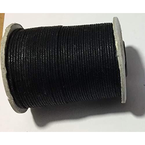 Omx 100 Mt, 1Mm Thick, Roll Wax Cotton Cord For Diy Jewellery Making, Beading, Art And Craft Work And Handicrafts, (1 Mm, Black)