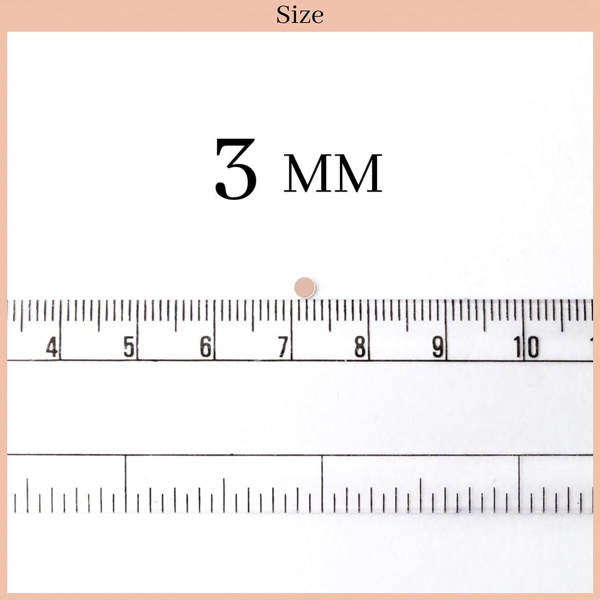 Embroiderymaterial Rose Gold Round Smooth Edge Grinded Shisha Mirrors For Art & Crafts, Jewelry Making, Lippan Art, Dress Designing, Embroidery & More (3Mm, Pack Of 1000)