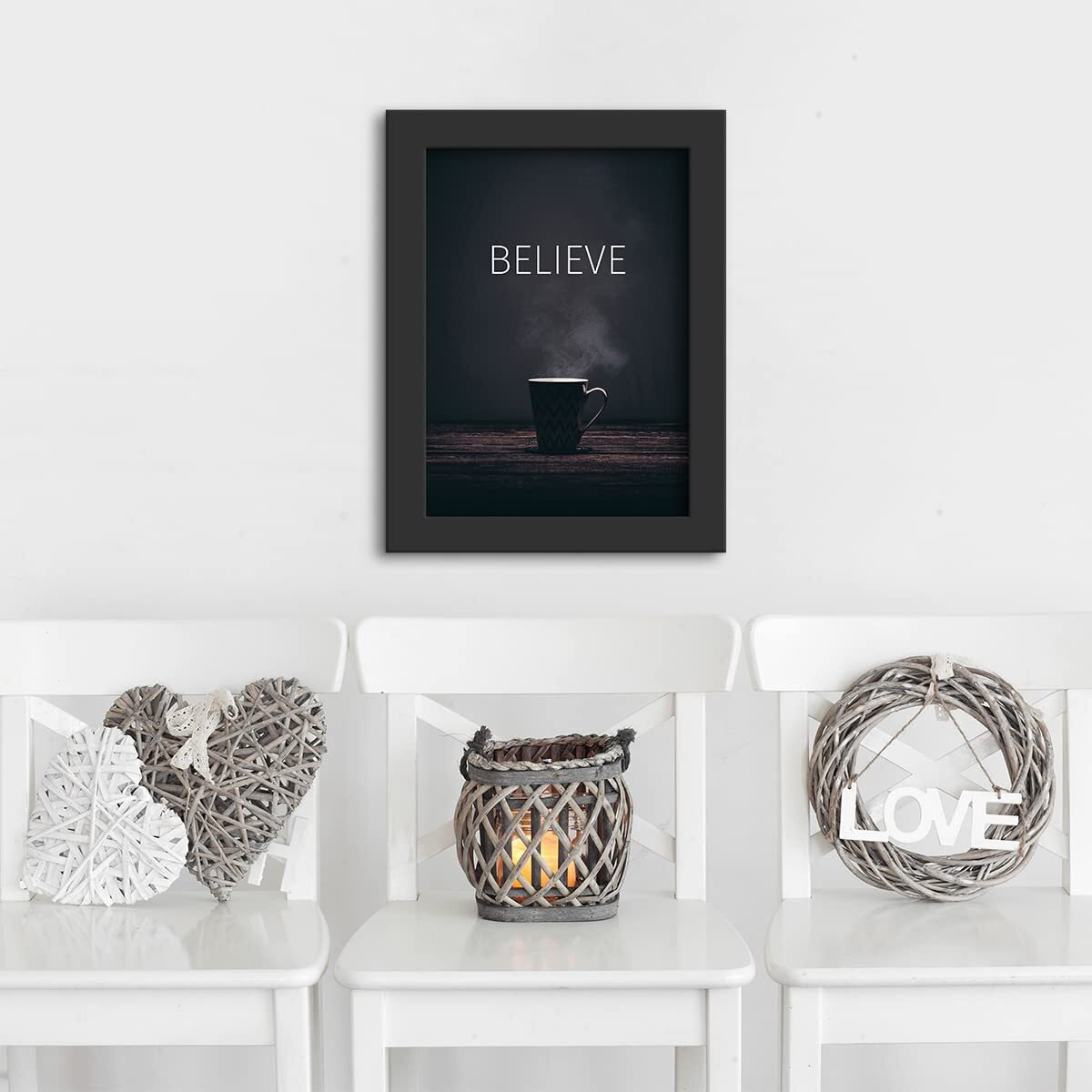 Dmcreativitycraft Believe Motivational Poster Frame For Wall Decoration Inspirational Quotes Posters Photo Frame For Home, Office, Gym, Study Desk, Living And Bedroom Decor (9.5 X 12.5 Inches)