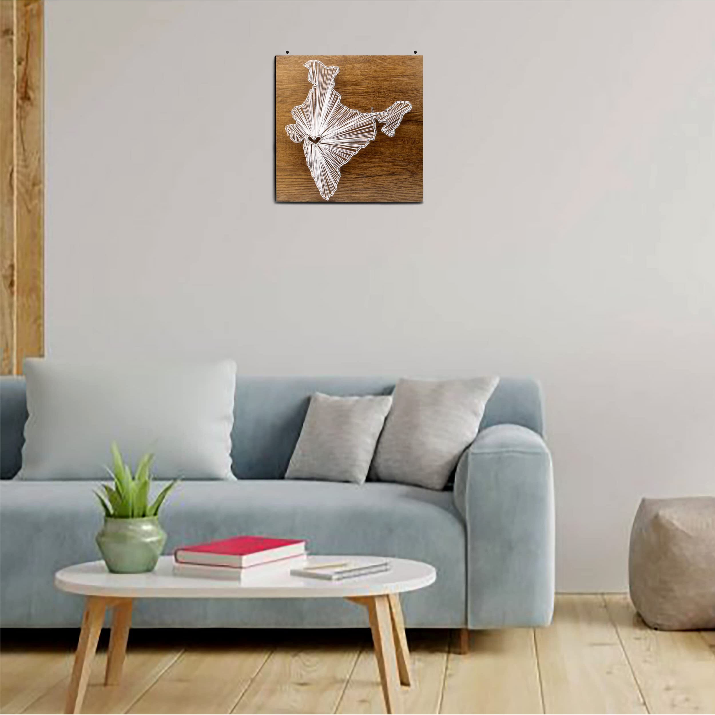 Vah India String State Art Wall Hanging Thread Art For Wedding Gift, Anniversary Gift, Birthday Gift