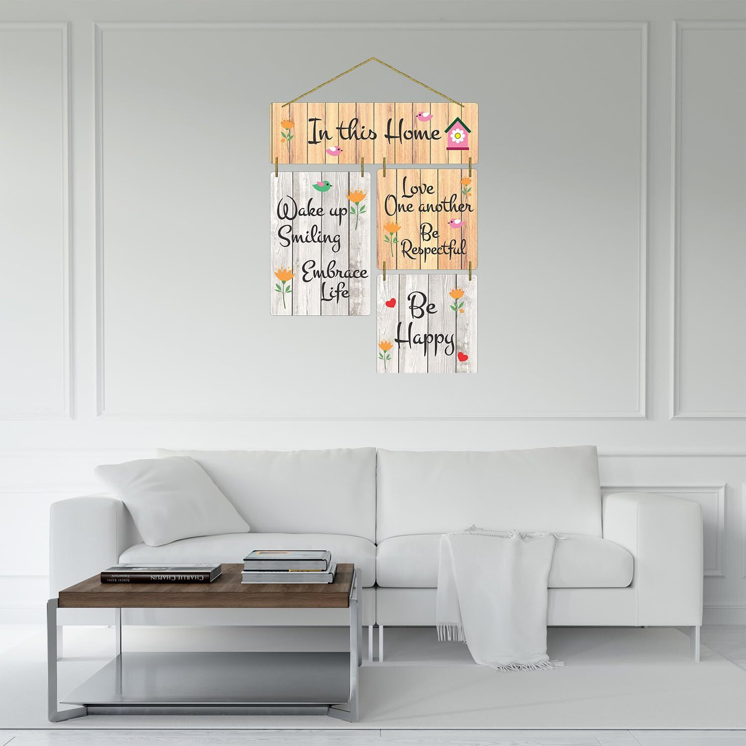 Dly Lifestyle Decorative Wall Art Mdf Wooden Hanger For Living Room | In This Home | Bedroom | Home Decor | Office | Gift | Quotes Item | Wall Hanging For House Decoration | Wall Art