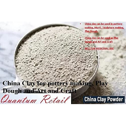 Quantum Retail - China Clay For Pottery Making, Play Dough And Art & Craft - 500 Grams