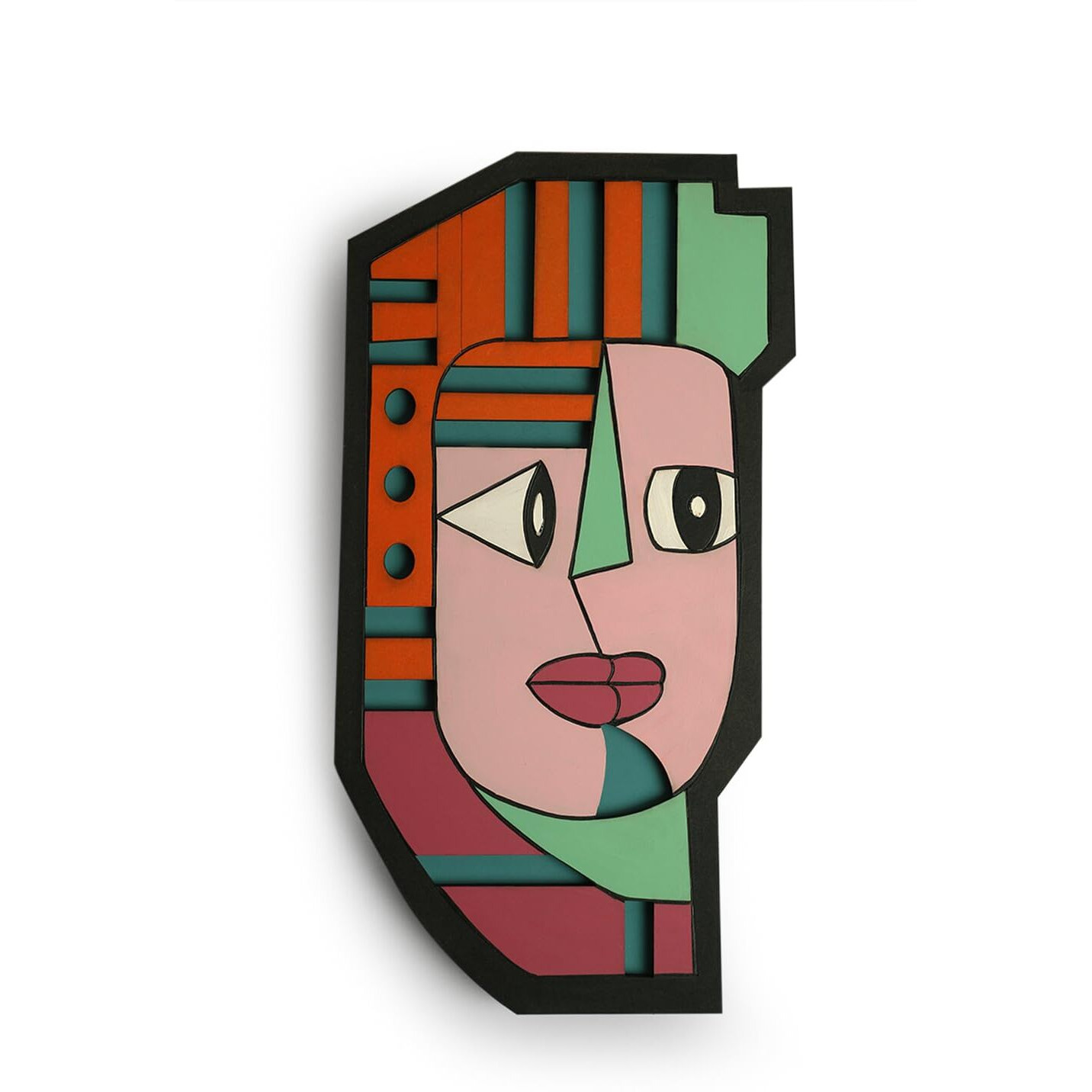 Exclusivelane Tribal 'African Mystical Mask' Wooden Wall Decor For Living Room Bedroom (13 Inch) | Hand-Painted Decorative Wall Hangings For Home Decoration Wall Decoration Items