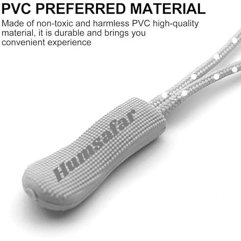 Humsafar Zip Runner Cord,Zipper Pulls,Pull Cords For Zippers,Puller Extender For Chain,Zip Slider Replacement,Zipper Tags For Bag, Clothes,Dresses & Diy (Grey, Pack Of 20)