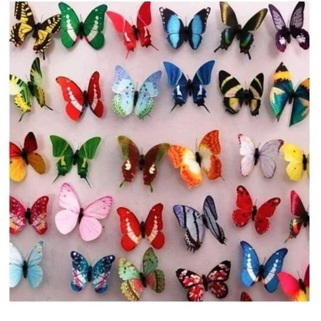 Jaamso Royals Butterfly Stickers For Wall, Butterfly Decoration Items, Butterfly Stickers, Butterfly Wall Decor, Butterflies, Butterflies For Wall Decoration (Set Of 12 Pcs)
