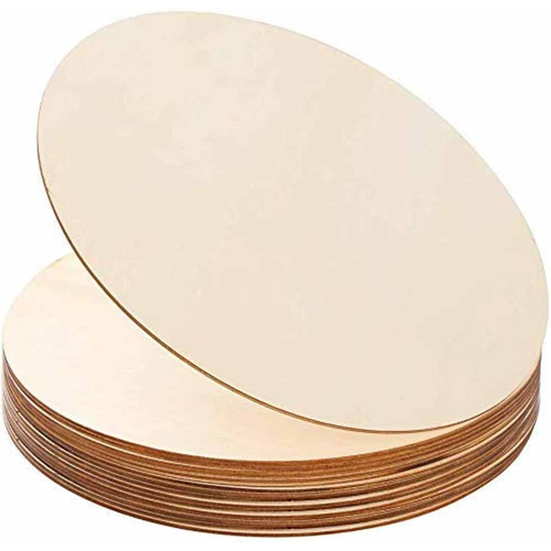 Adikala Round Circle Mdf Pine Wood 2.5Mm Mdf Board For Art And Craft Unfinished Round Wood Piece For Resin Art, Mandala Art, Clay Art, Decoupage, Pyrography, Painting (20In, 18)