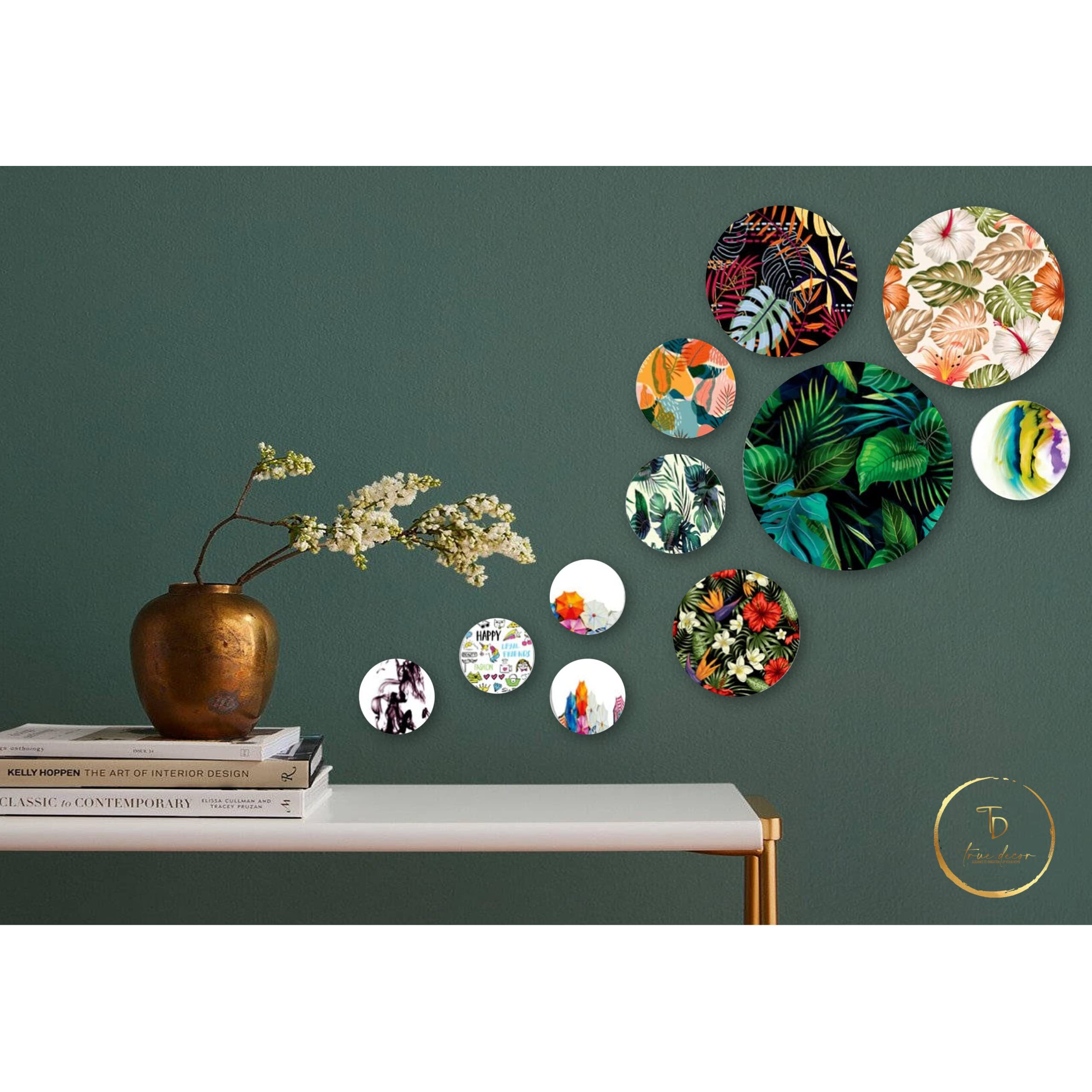 True Decor Mdf Wooden Wall Hanging Room Decoration Items For Home/Office/Bedroom/Gift || Designer Wall Decor For Living Room || Set Of 11 Wall Hangings For Home Decoration