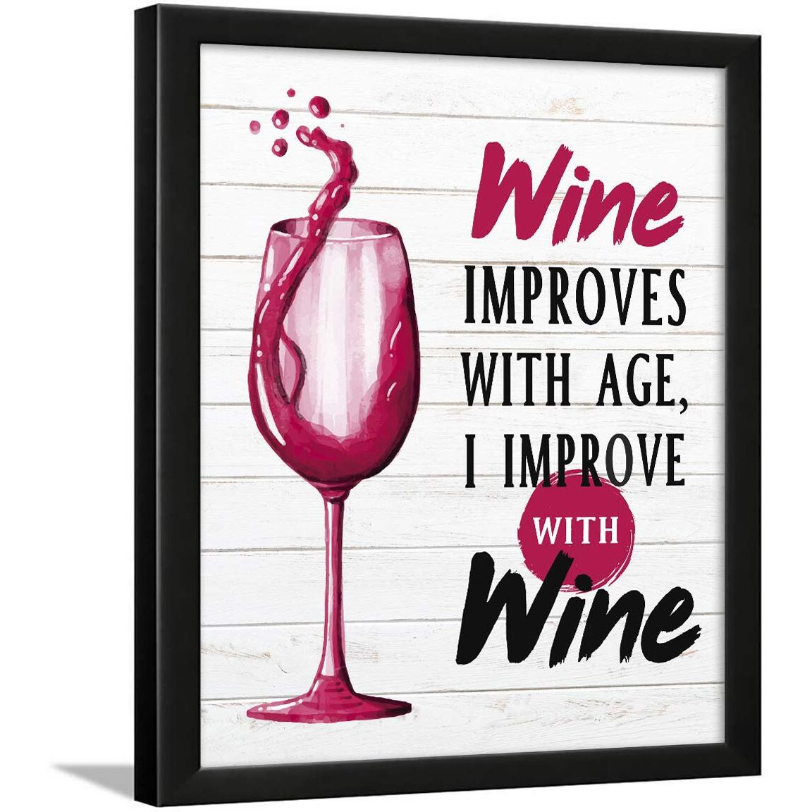 Chaka Chaundh  Bar Quotes Frame - Wine Quotes Frame - Bar Poster For Wall With Frame, Quotes On Wine - Bar Photo Frames (14 X 11 Inches)  Composite Wood (White)