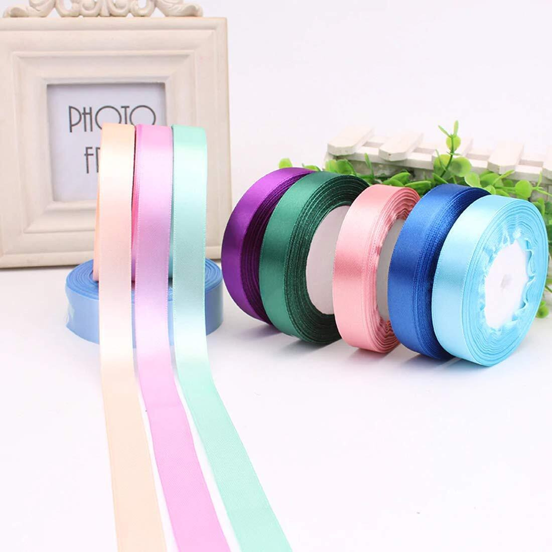 Diy Crafts Pack Of 25 Yards 25X1, Random Colour, 25Yards 1 Yards Each Colour Grosgrain Satin Ribbons1.5Cm Wedding Christmas Party Decorations Diy Bow Craf(Pack Of 25 Yards 25X1, Random Colour)
