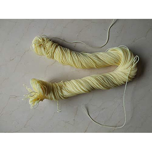 Q1 Beads 250 Meters 1 Mm Twisted Nylon Rope String For Drying Clothes, Nylon Knot Macrame For Beading And Craft, Beading String Or Knotting Cord Nylon & Multipurpose (250 M,Cream Color)