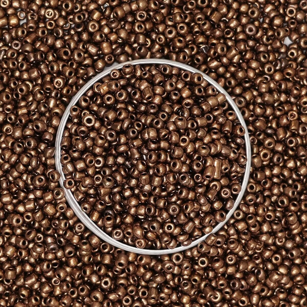 Embroiderymaterial 10/0 Seed Beads Glass Beads For Craft, Jewellery Making And Embroidery (450Gm, Dark Gold)