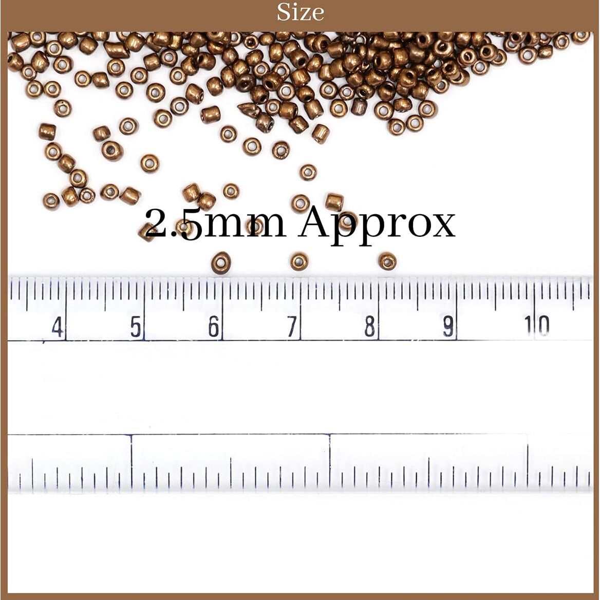 Embroiderymaterial 10/0 Seed Beads Glass Beads For Craft, Jewellery Making And Embroidery (450Gm, Dark Gold)