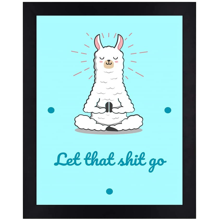 Interio Crafts Humorous Positive Quotes Wall Frames - Motivational Wall Frames - Funny Poster For Home And Office Wall Decoration - Synthetic Wood - 13 X 10 Inches
