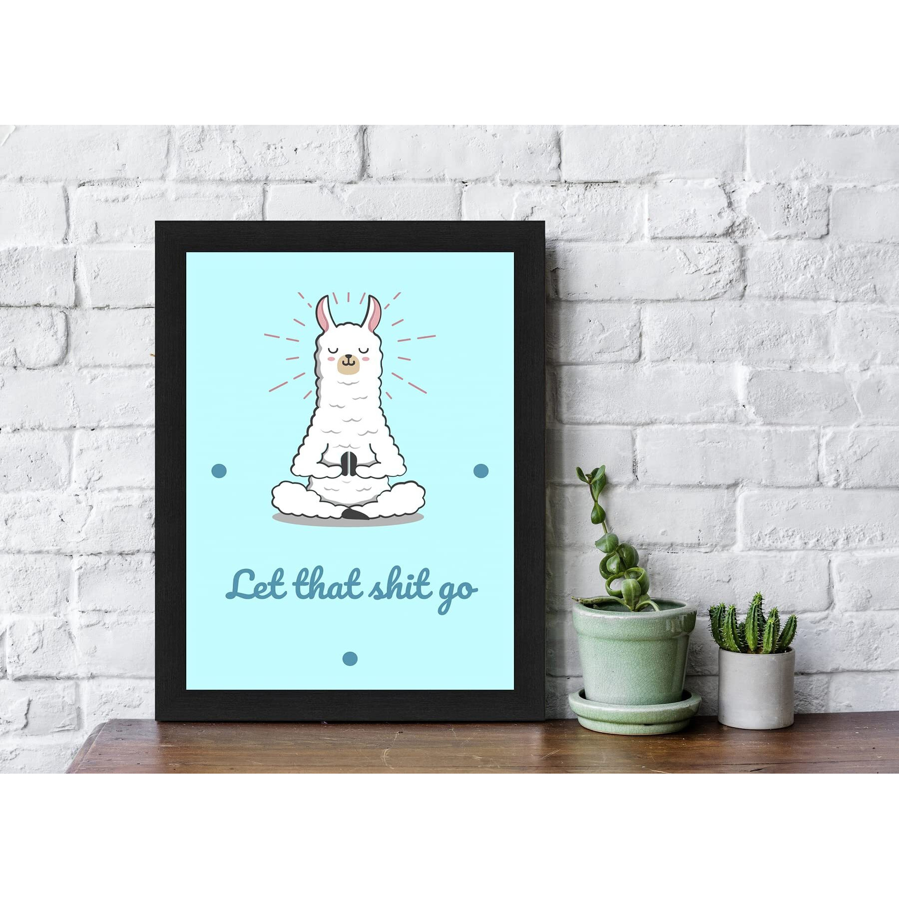 Interio Crafts Humorous Positive Quotes Wall Frames - Motivational Wall Frames - Funny Poster For Home And Office Wall Decoration - Synthetic Wood - 13 X 10 Inches