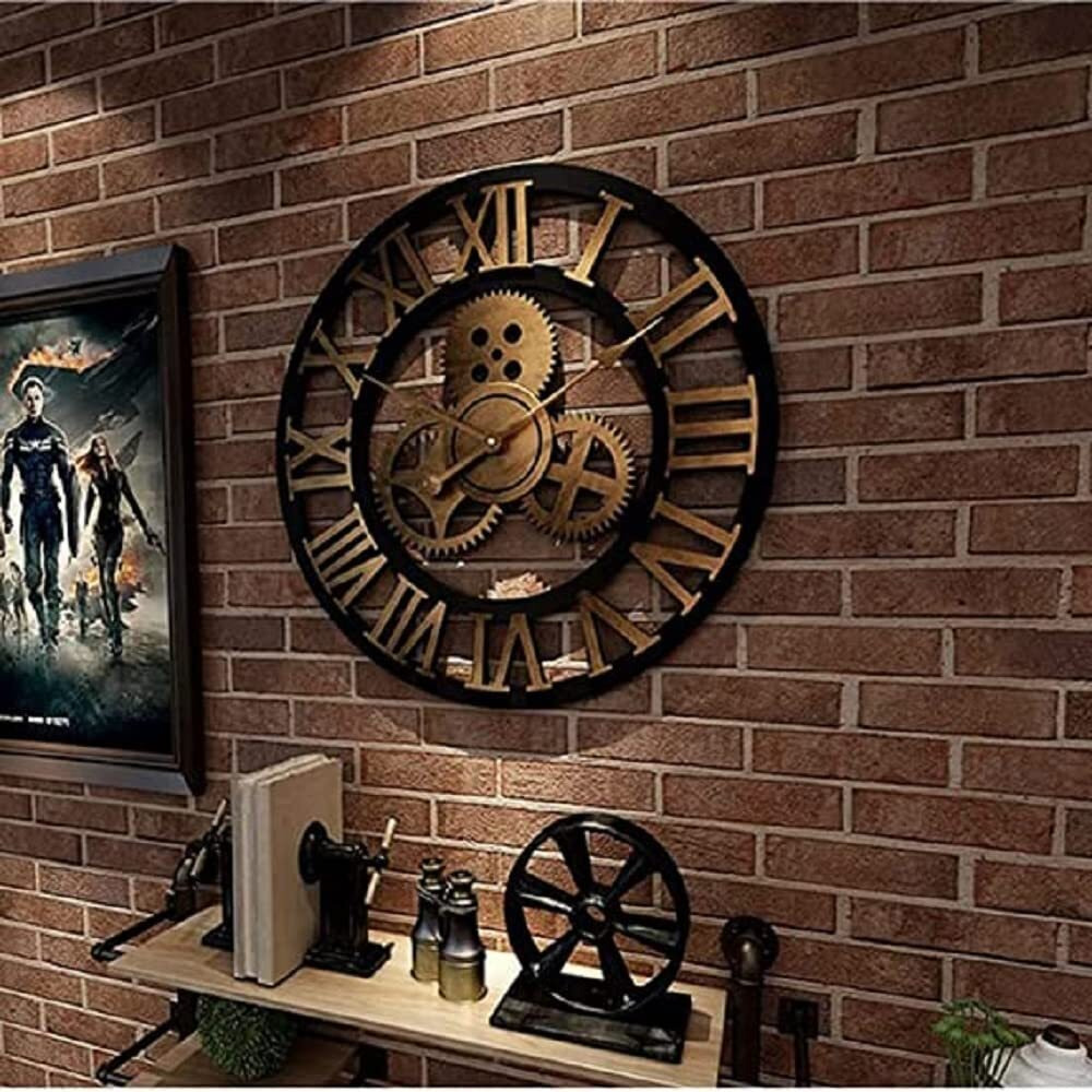 Decore Basket Iron Wall Decor Clock | Decoratvie Item For Living Room,Dining Room,Bedroom,Home,Office,Caf And For Gift Purpose, (Size-30X1X30 Inches), Analog, Multicolour