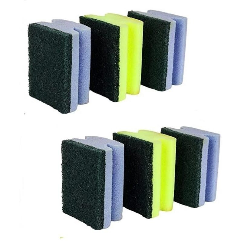 Sir Prize Nail Saver Sponge Scrub 2 In 1 Pad For Utensils Cleaning In Kitchen Long Lasting Stain Removal Scrubber For Dish Wash Scratch Proof Scrubber Pad (6)