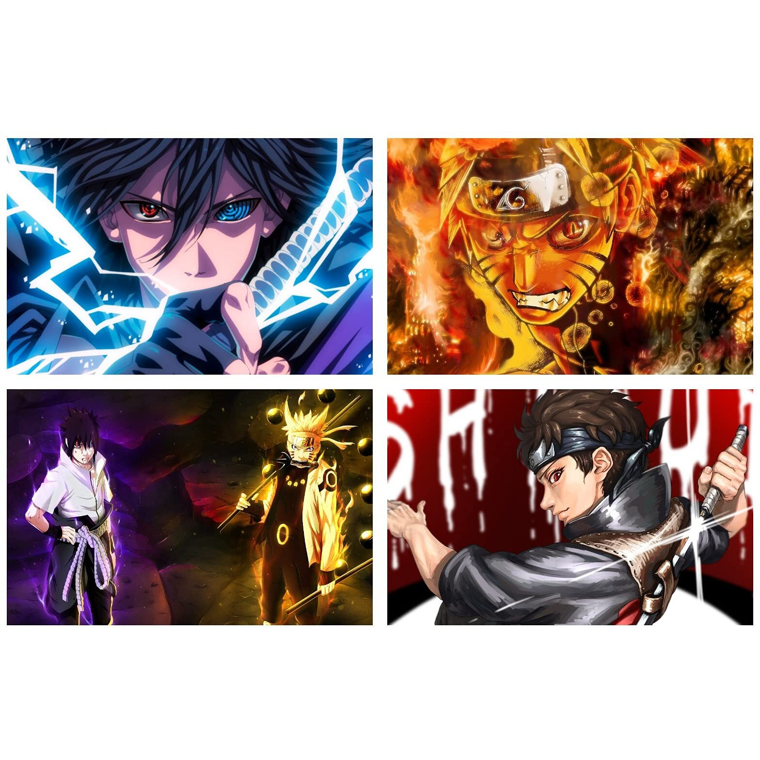 Printnet Pack Of 8 Naruto Poster | Naruto Photocards Set | Anime Poster | Hd+ Photos Unframed (5.8 X 8.2 Inches) (Size - A5) ,Multicolor