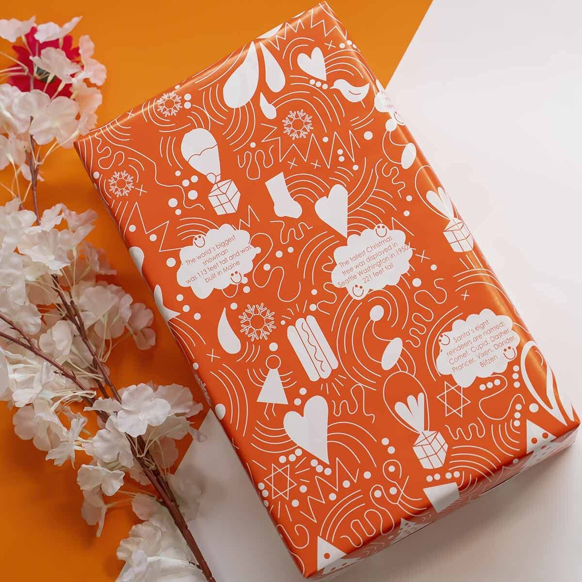 Evince Christmas Gifts Wrapping Paper Roll |Green Bells & Red Doodles Theme Gift Wrap For Kids, Men, Women, Office Use 70X50 Cms - 10 Sheets