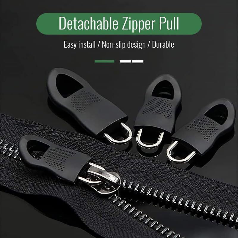 Prostuff.In 10 Pcs Replacement Zipper Pull Puller End Detachable Zip Slider Teeth Rescue Replacement For Zip Cord Tab Bag Suitcase Tent Backpack Jackets (Multicolour)