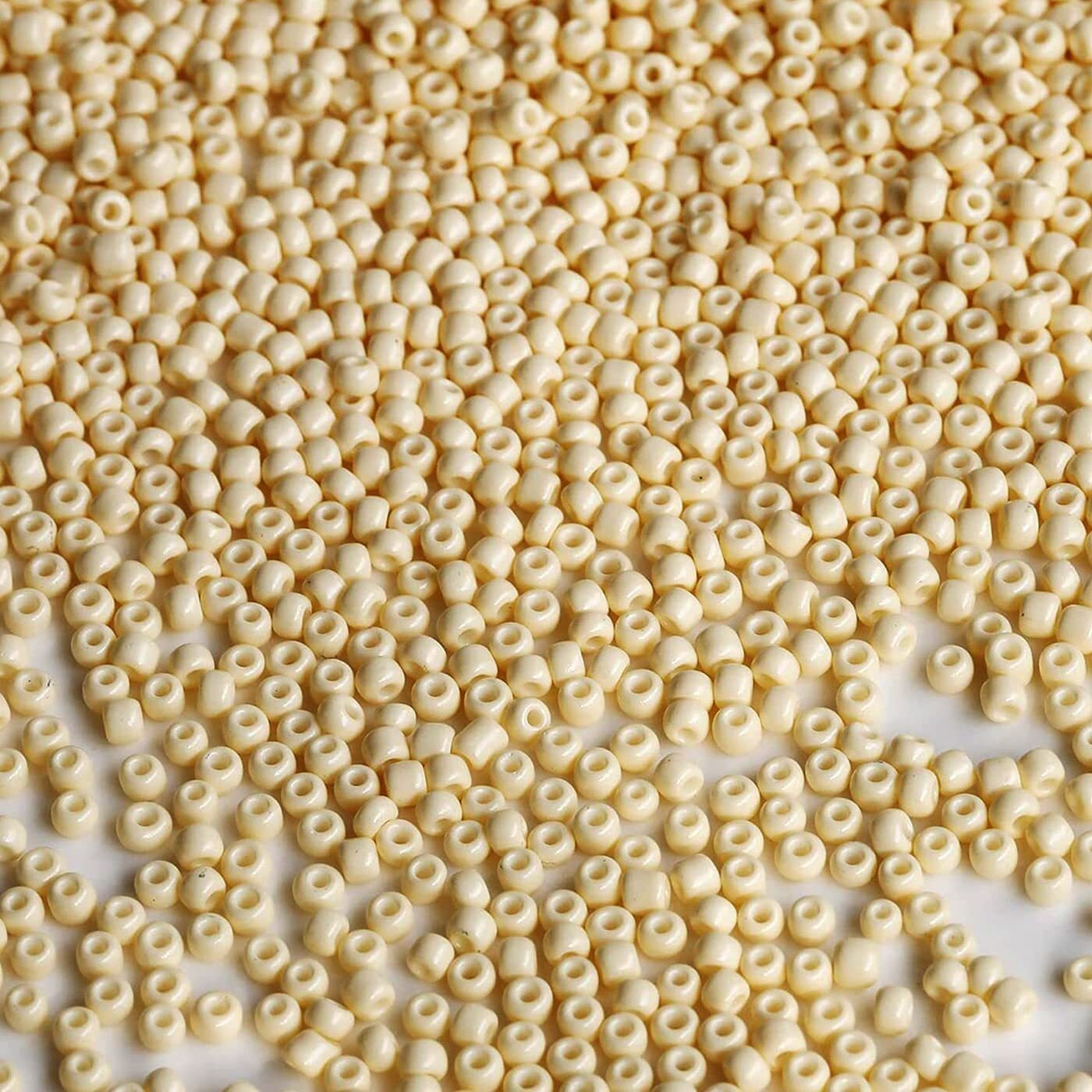 Aakriti 2Mm Glass Seed Beads Mini Spacer Beading For Hand Embroidery Diy Jewelry Making Loose Pony Beads For Wrist Bracelet Earring Necklace Peach Color 450G