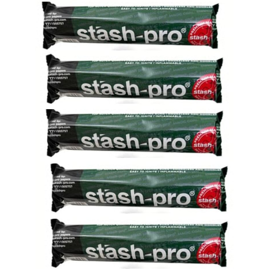 Stash-Pro Magic Coal Coconut Charcoal, Quick Light, 50 Pieces, Pack Of 5 Rolls