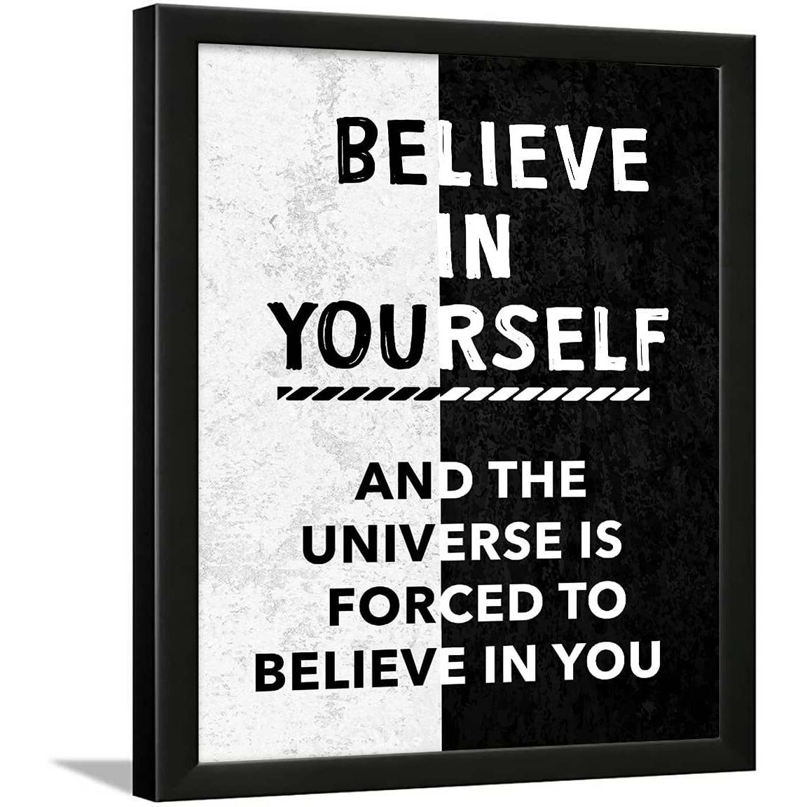 Chaka Chaundh - Believe In Yourself Quote With Frame - Motivation Photo Frame - Believe In Yourself Wall Dcor Poster - Inspirational Framed Posters - (13.6 X 10.6 Inches)