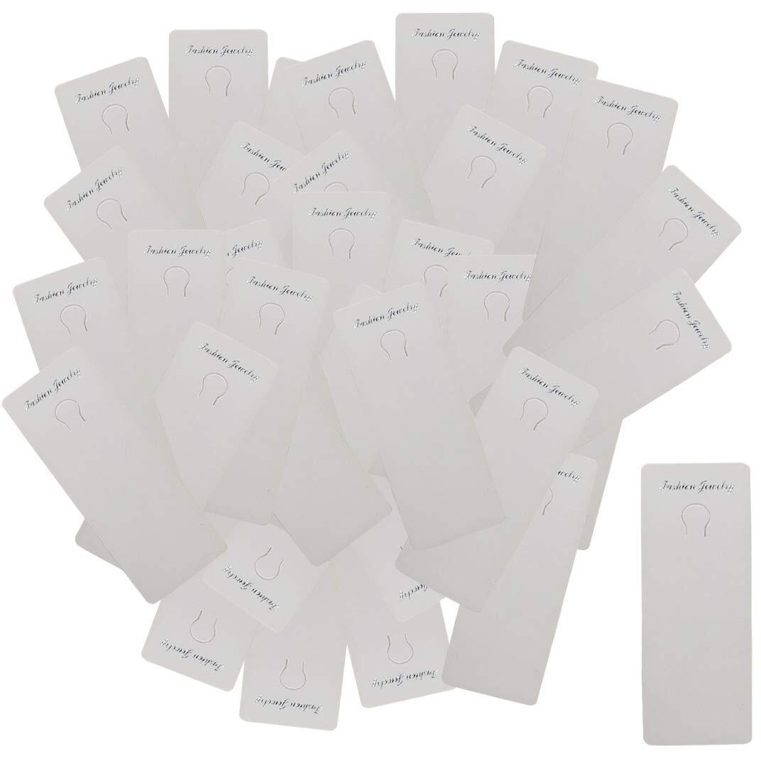 Diy Crafts Pack Of 50Pcs 50X1, White Color, 50Pcs/Lot 12Cmx4Cm As Image Jewellery Display Cards For Necklaces Jewellery-Making Display (Pack Of 50Pcs 50X1, White Color)