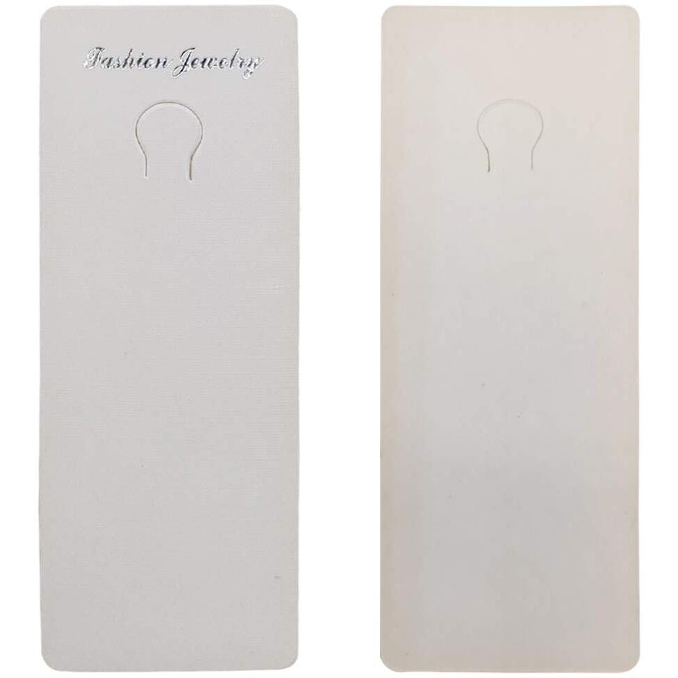 Diy Crafts Pack Of 50Pcs 50X1, White Color, 50Pcs/Lot 12Cmx4Cm As Image Jewellery Display Cards For Necklaces Jewellery-Making Display (Pack Of 50Pcs 50X1, White Color)