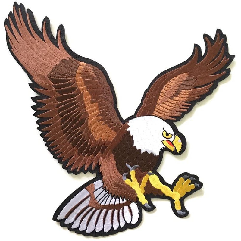 Sync Very Big Patch Embroidered 27 Cm Eagle Patches For Clothes,Jeans,Jackets,Biker,Badges For Bags,Kids Baby School Clothes Dresses Decoration Craft Sew Stitich On Clothes Paste On Fabric Diy Sweater 1 Piece