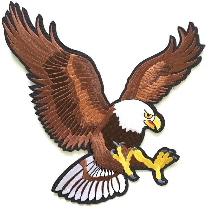 Sync Very Big Patch Embroidered 27 Cm Eagle Patches For Clothes,Jeans,Jackets,Biker,Badges For Bags,Kids Baby School Clothes Dresses Decoration Craft Sew Stitich On Clothes Paste On Fabric Diy Sweater 1 Piece